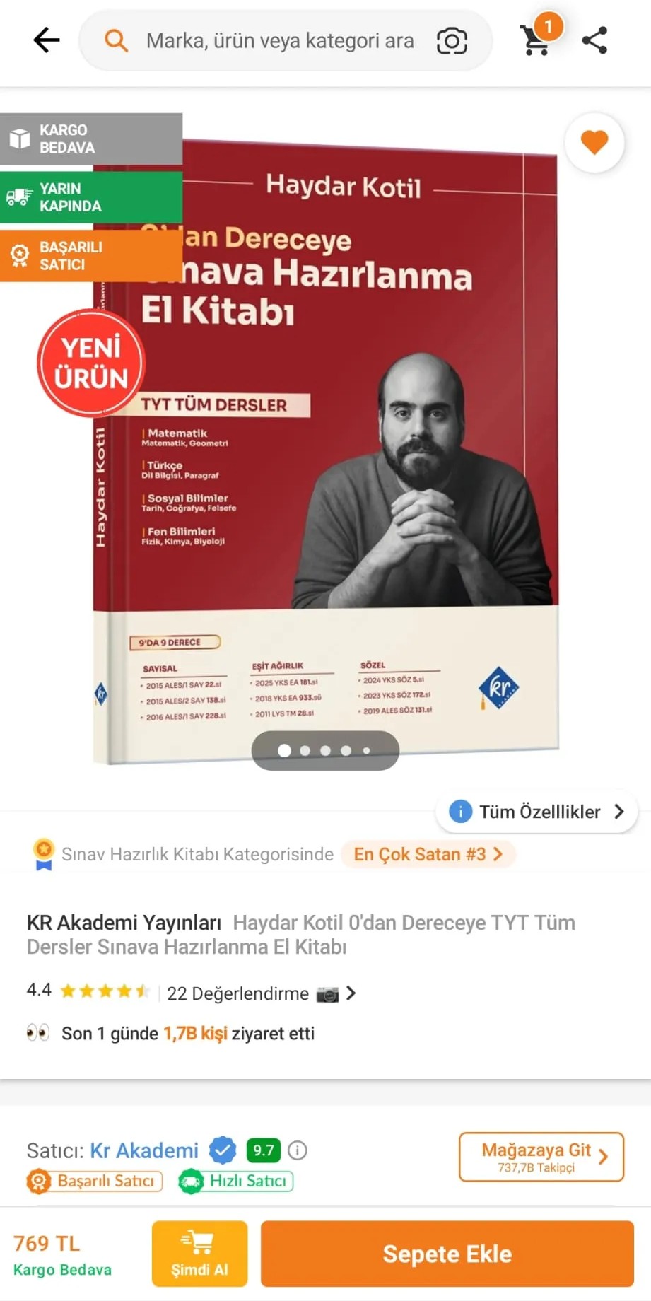 Trendyol — En Çok Satan 3. Kitap